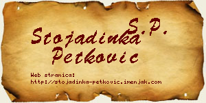 Stojadinka Petković vizit kartica